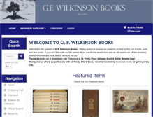 Tablet Screenshot of gfwilkinsonbooks.com